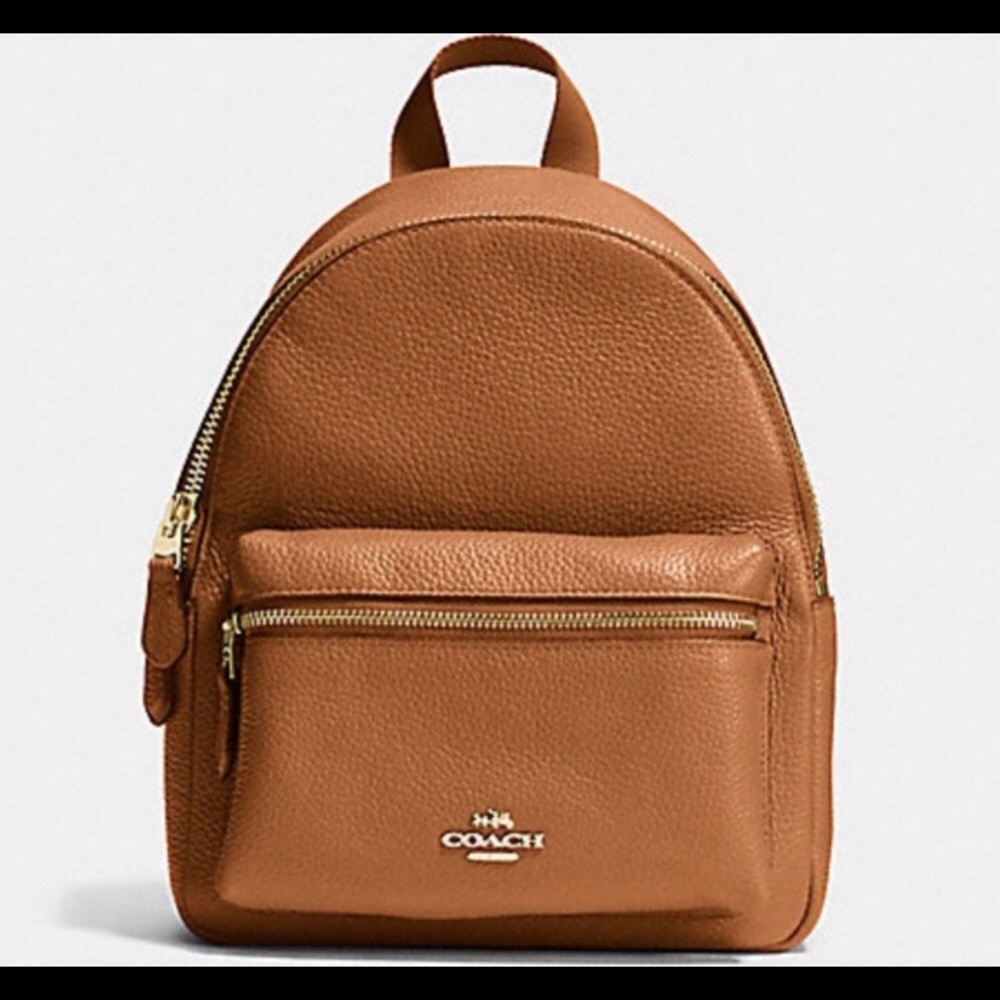 NWT COACH Charlie Mini Backpack in Saddle